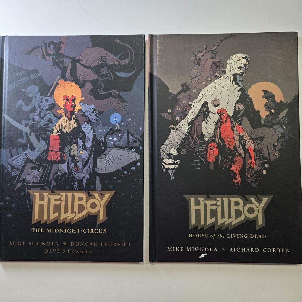 Hellboy Hardcover Graphic Novel Lot - Midnight Circus & House of the Living Dead